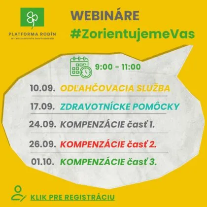 Začíname so seriálom WEBINÁROV #ZorientujemeVas